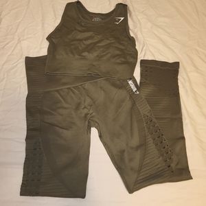 Gym Shark Olive Green Set